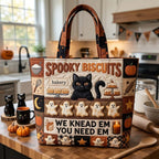 Ghost Biscuit Tray Quilted Tote Bag printed tote bag