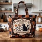 Ghost Cookie Bakery Quilted Tote Bag printed tote bag