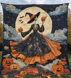 Ghostly Gathering Quilted Blanket printed blanket
