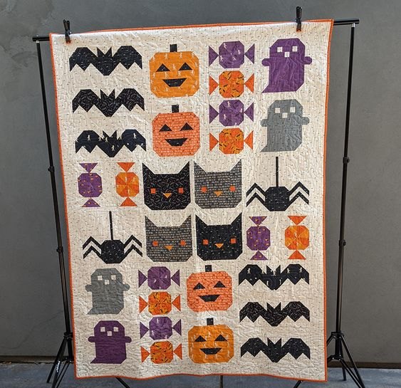 Ghostly Glow Quilted Blanket printed blanket