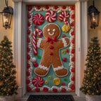 Gingerbread Charm Quilted Door Curtain printed door curtain