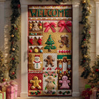 Gingerbread Gatehouse Quilted Door Curtain printed door curtain