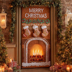 Gingerbread Gift Hearth Quilted Door Curtain printed door curtain