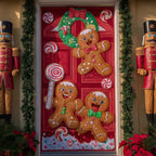 Gingerbread Tale Quilted Door Curtain printed door curtain