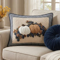 Gingham Pumpkins Quilted Bedding Pillow Case printed quilted cushion cover
