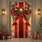 Golden Bow Quilted Door Curtain printed door curtain
