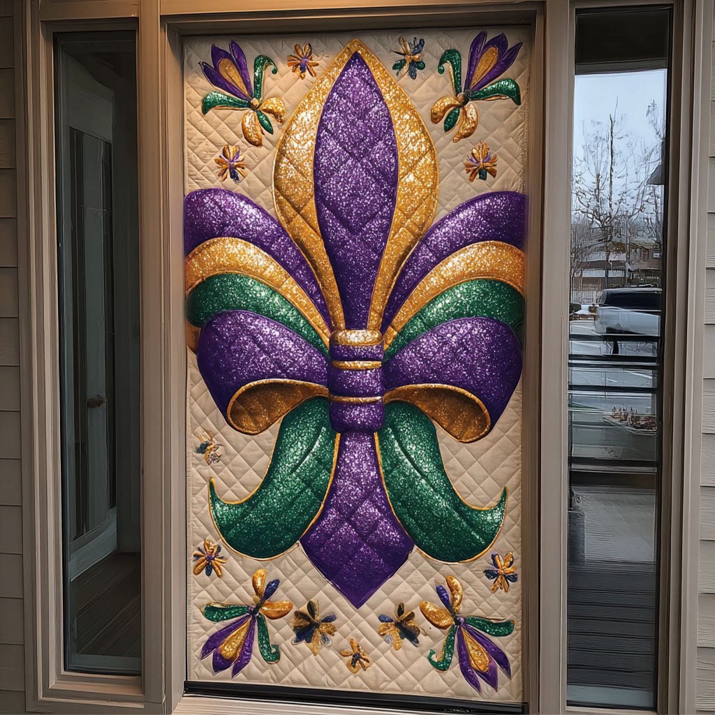 Golden Crescent Night Quilted Door Curtain printed door curtain