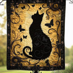 Golden Elegance Quilted Blanket printed blanket