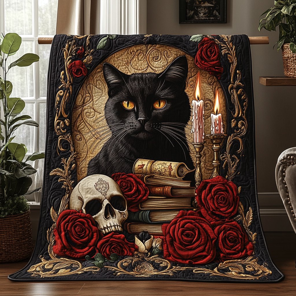 Golden Gaze Quilted Blanket printed blanket