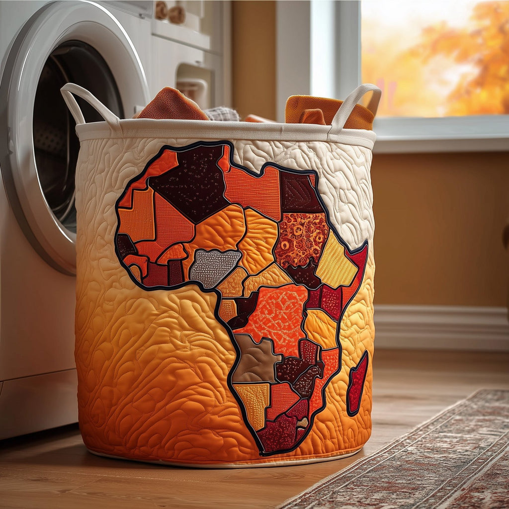 Golden Glow Quilted Laundry Hamper printed laundry hamper