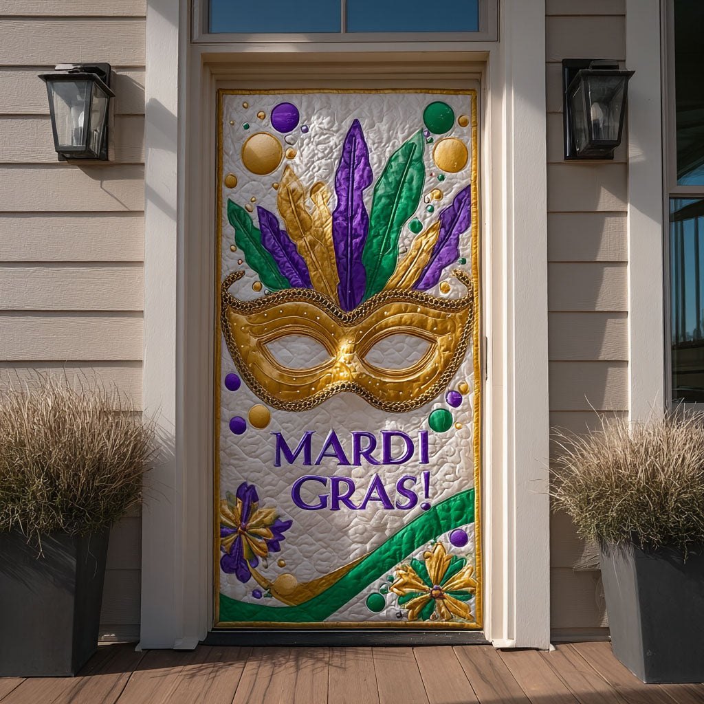 Golden Jester Quilted Door Curtain printed door curtain