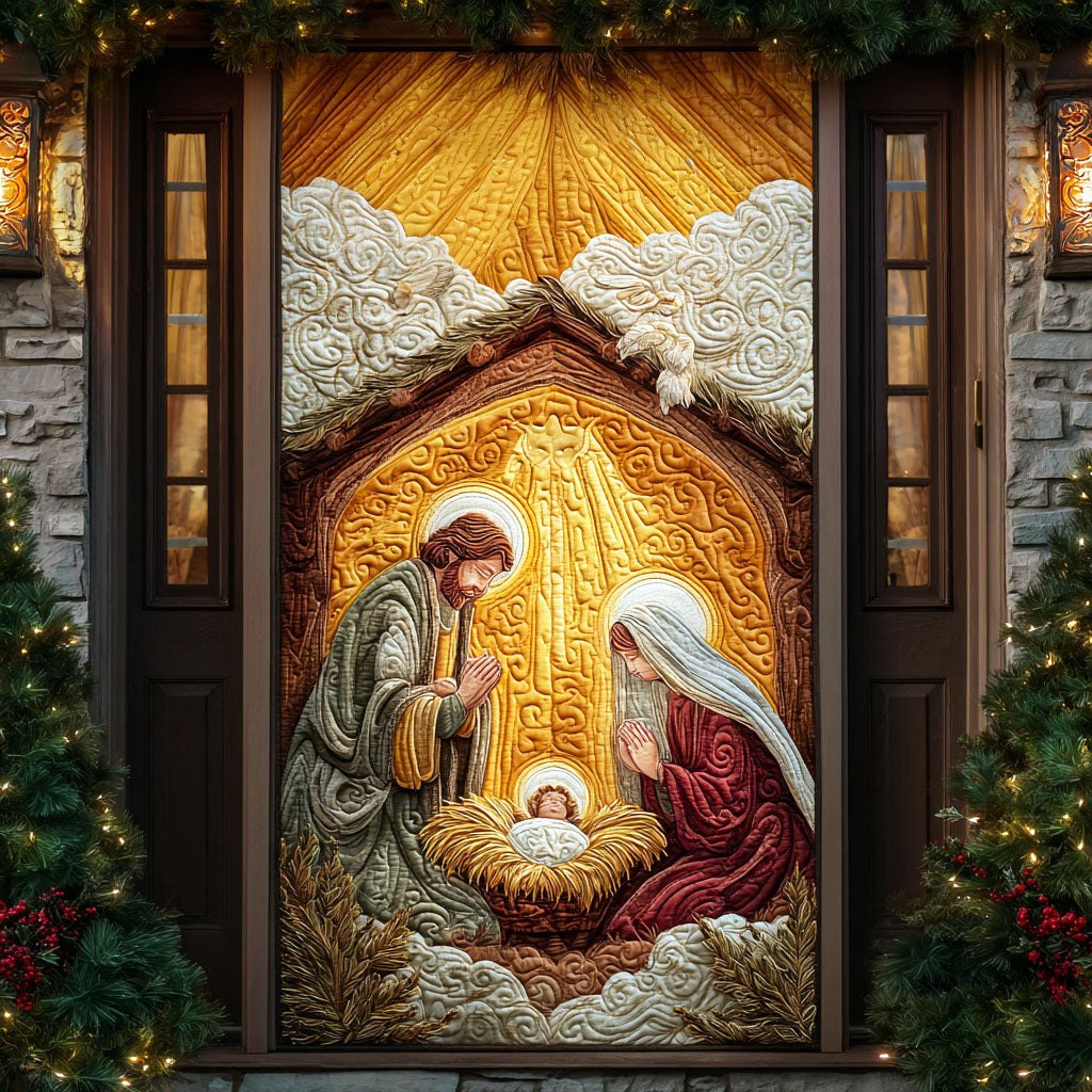 Golden Manger Quilted Door Curtain printed door curtain