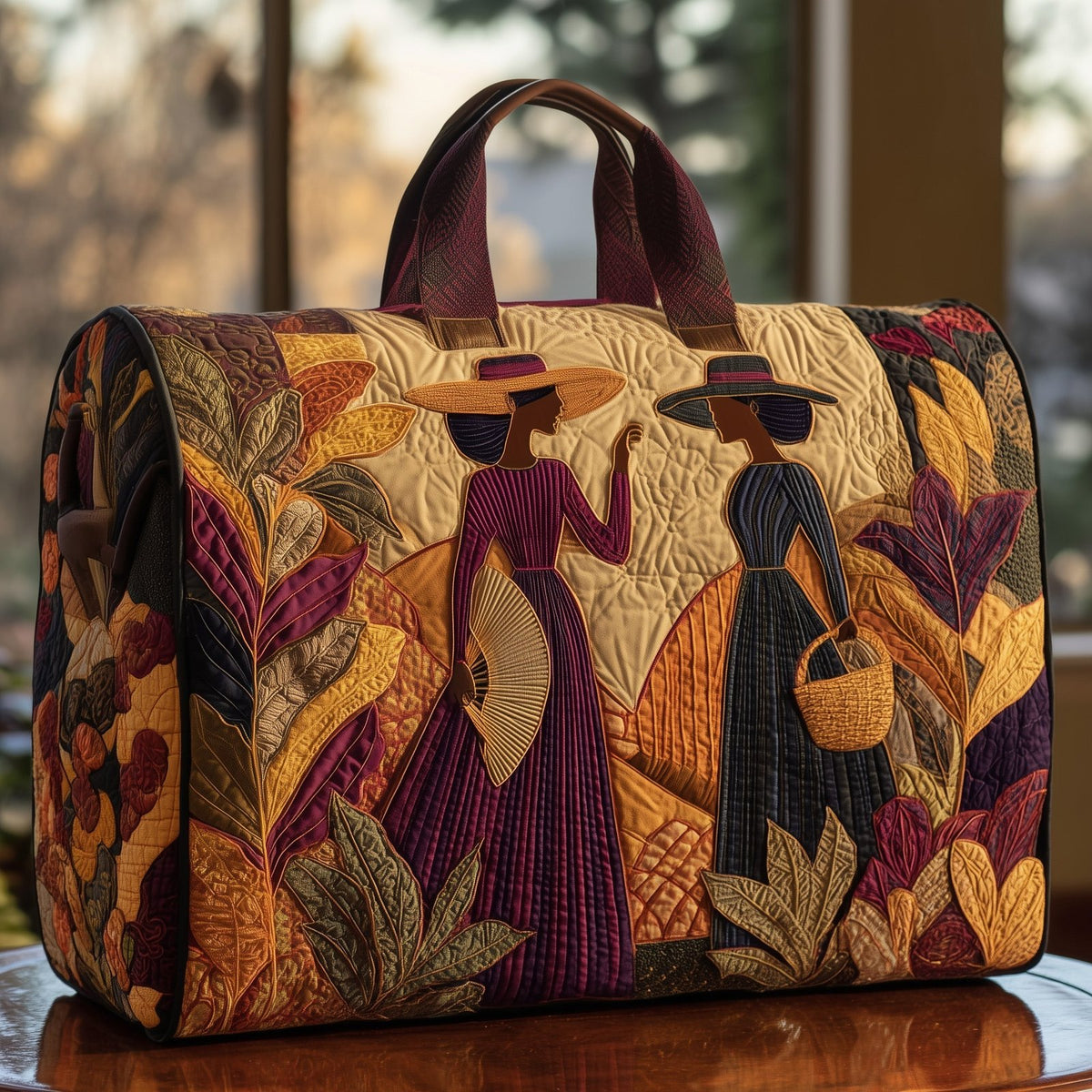 Golden Queens Quilt Duffle Bag printed duffle bag