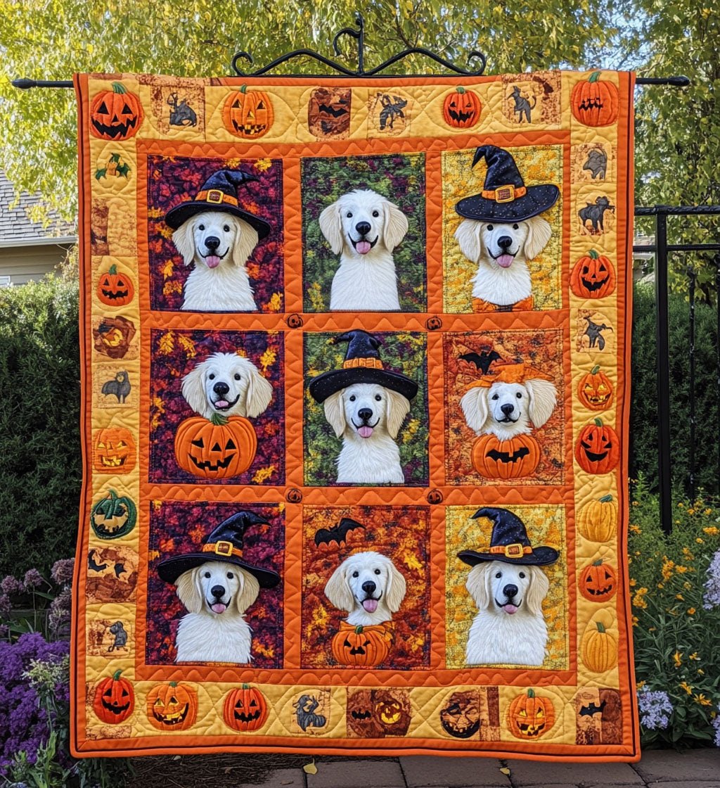 Golden Retriever Bliss Quilted Blanket printed blanket
