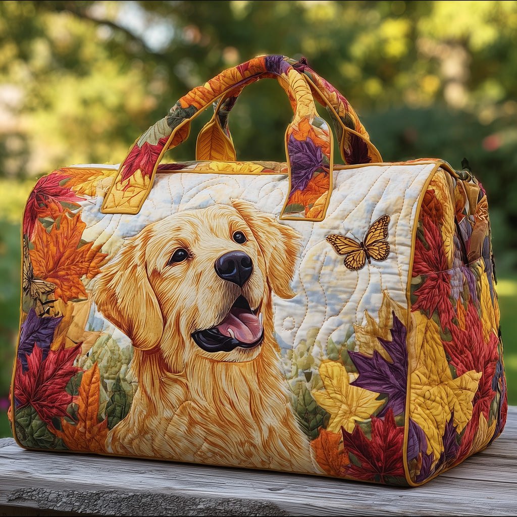 Golden Retrievers Quilted Duffle Bag printed duffle bag