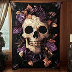 Gothic Skull Quilted Blanket printed blanket