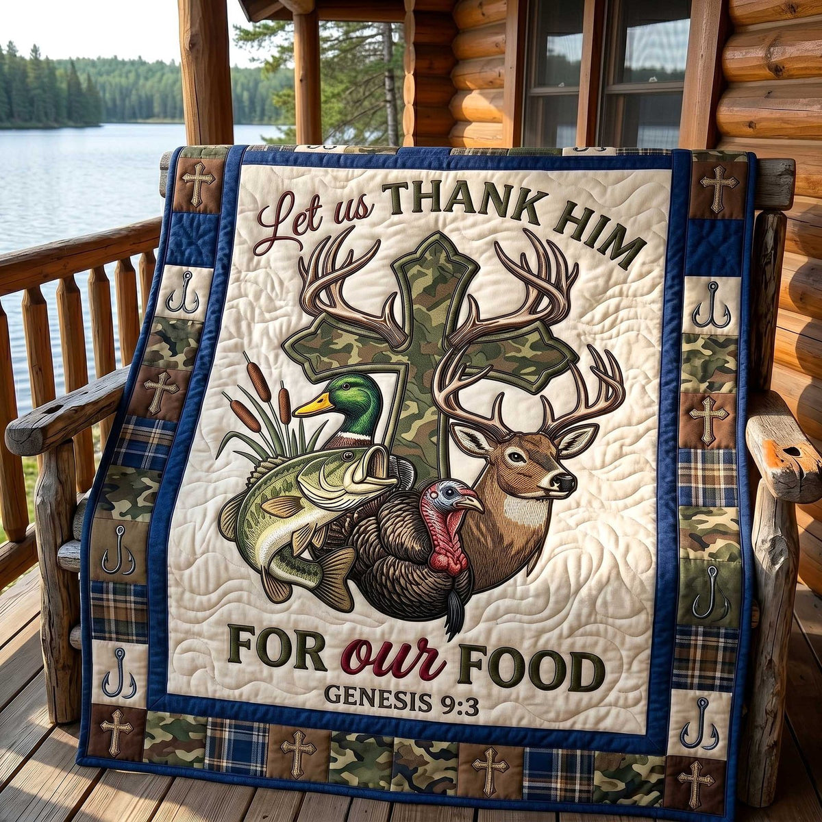 Graceful Wilderness Quilted Blanket printed blanket