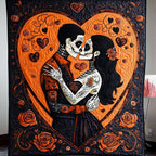 Graveyard Hearts Quilted Blanket printed blanket