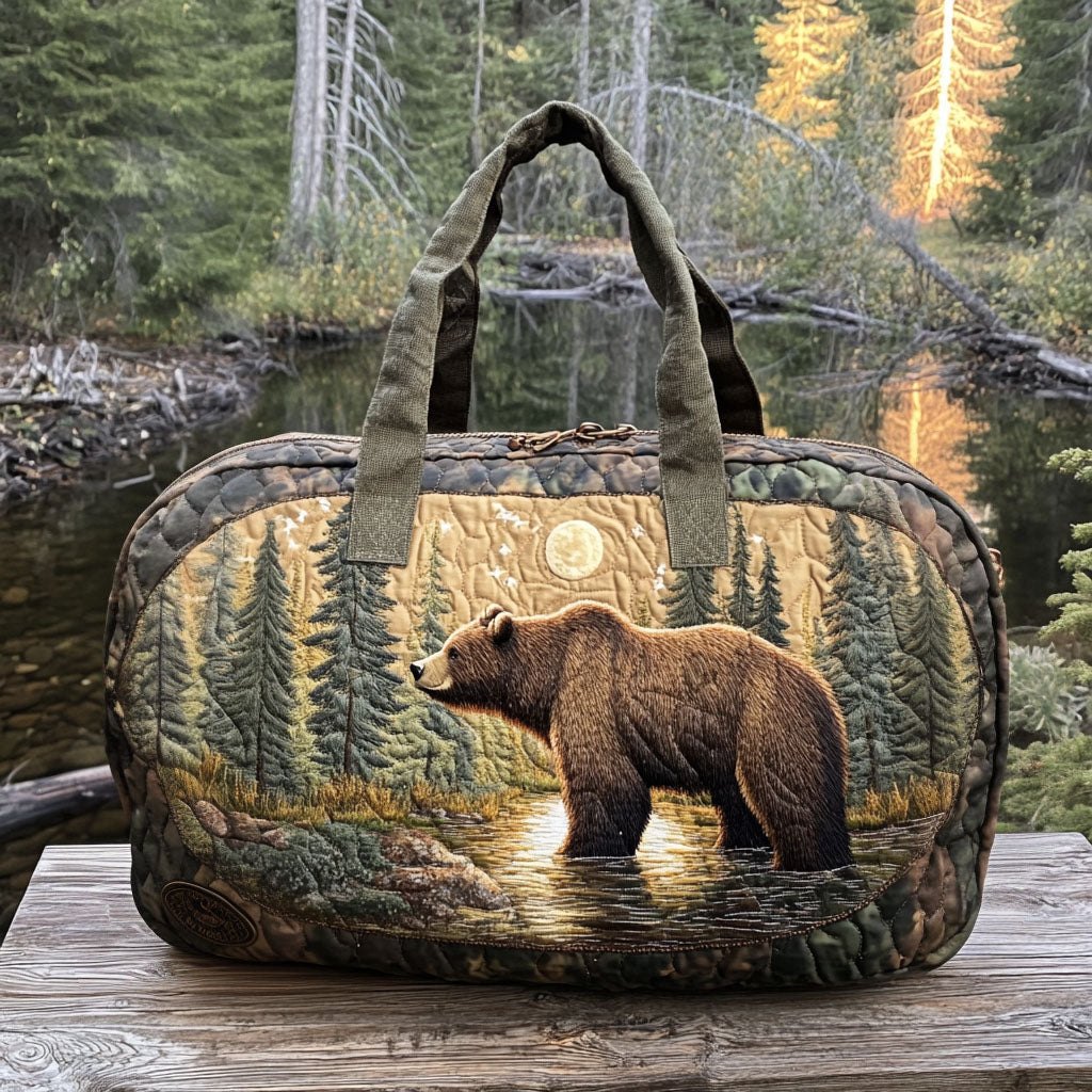 Grizzly Crossing Quilted Duffle Bag printed duffle bag