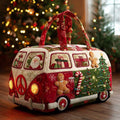 Groovy Christmas Trip Quilted Duffle Bag printed quilted duffle bag