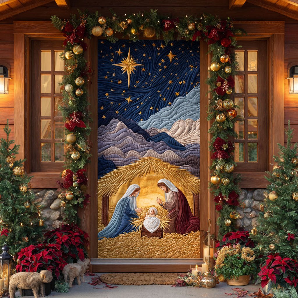 Guiding Star Quilted Door Curtain printed door curtain