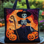 Halloween Charm Quilted Tote Bag printed tote bag