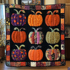 Halloween Harvest Quilted Blanket printed blanket