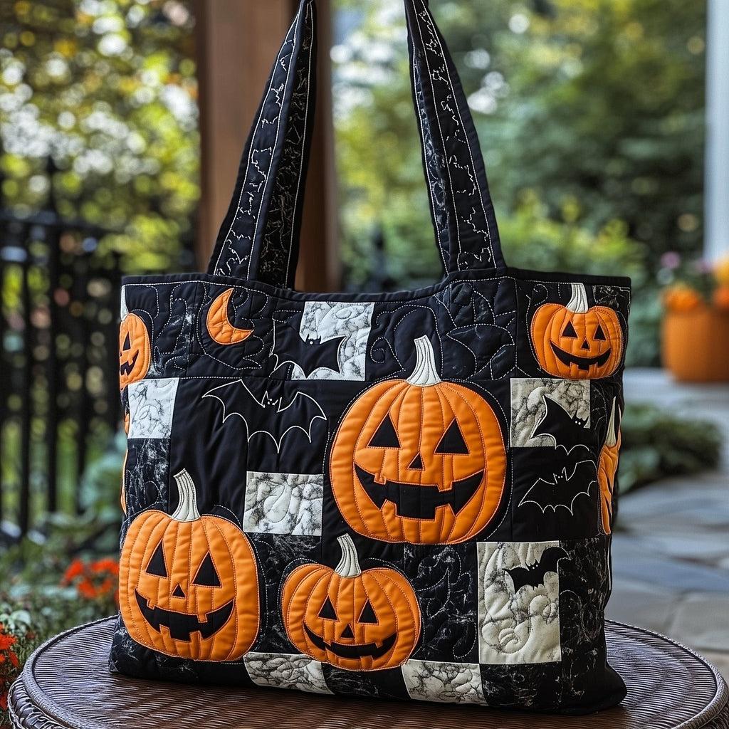 Halloween Magic Quilted Tote Bag printed tote bag