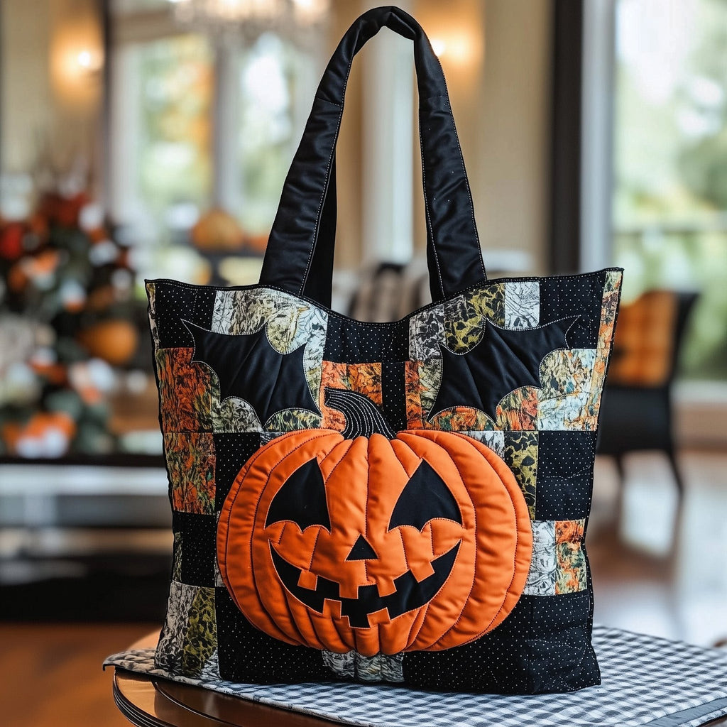 Halloween Magic Quilted Tote Bag printed tote bag