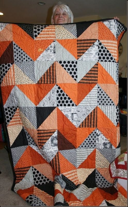 Halloween Patchwork Quilted Blanket printed blanket