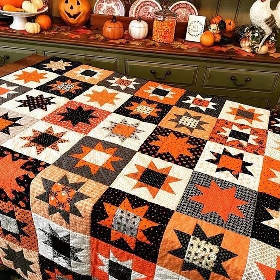 Halloween Patterned Quilted Blanket printed blanket