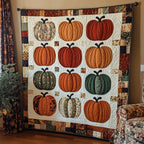 Halloween Pumpkin Quilted Blanket printed blanket