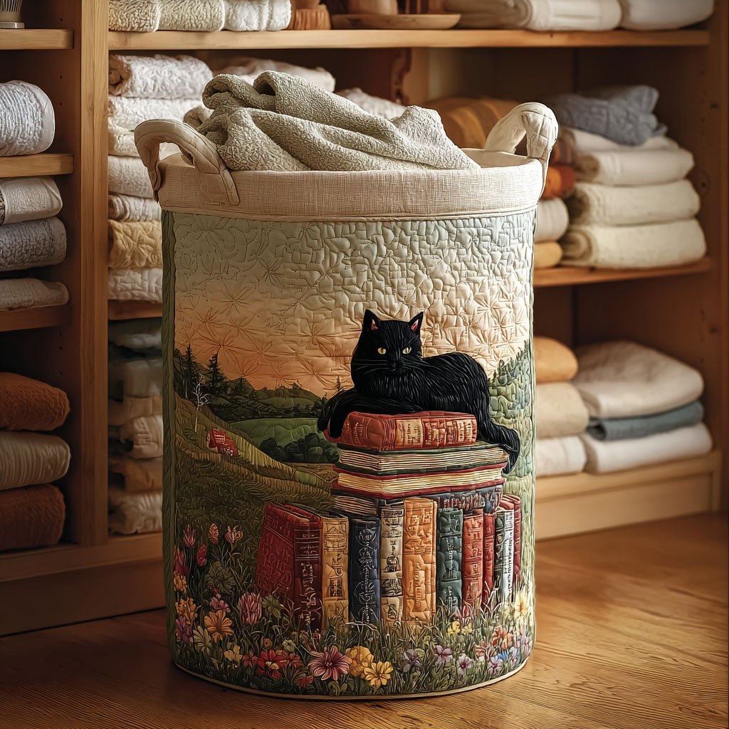 Happy Cats Quilted Laundry Hamper printed laundry hamper