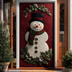 Happy Snowtop Quilted Door Curtain printed door curtain