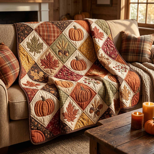 Harvest Diamond Quilted Blanket