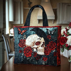 Haunted Beauty Quilted Tote Bag printed tote bag