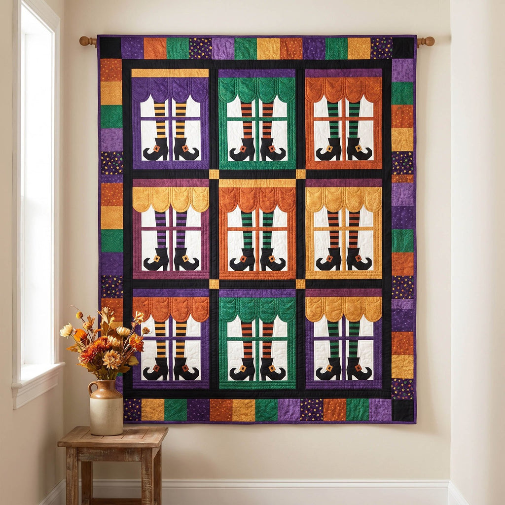 Haunted Harvest Quilted Blanket printed blanket