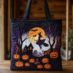 Haunted Harvest Quilted Tote Bag printed tote bag