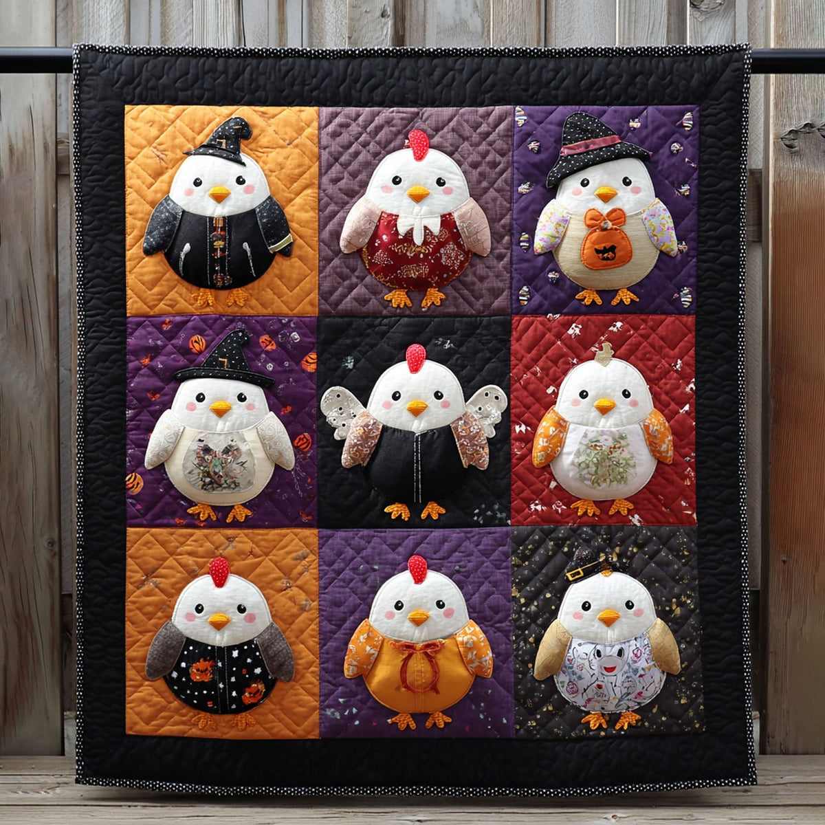Haunted Henhouse Quilted Blanket printed blanket