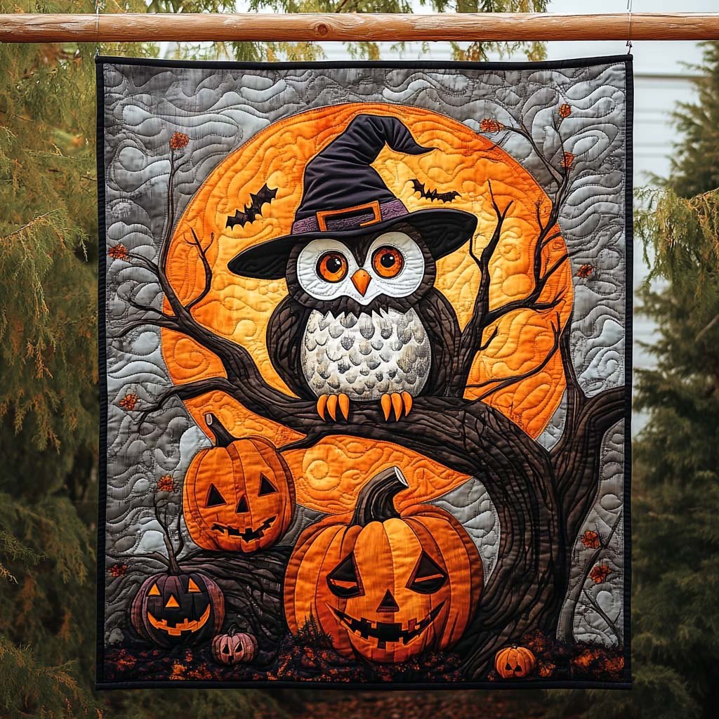 Haunted House Quilted Blanket printed blanket