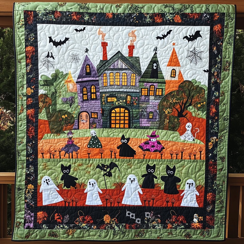 Haunted Mansion Quilted Blanket printed blanket
