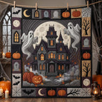 Haunted Moon Manor Quilted Blanket printed blanket