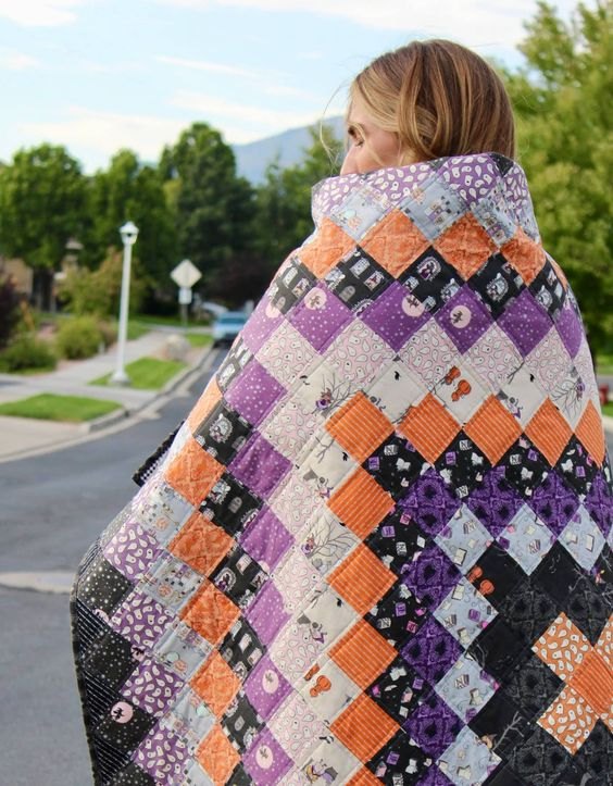 Haunted Night Quilted Blanket printed blanket