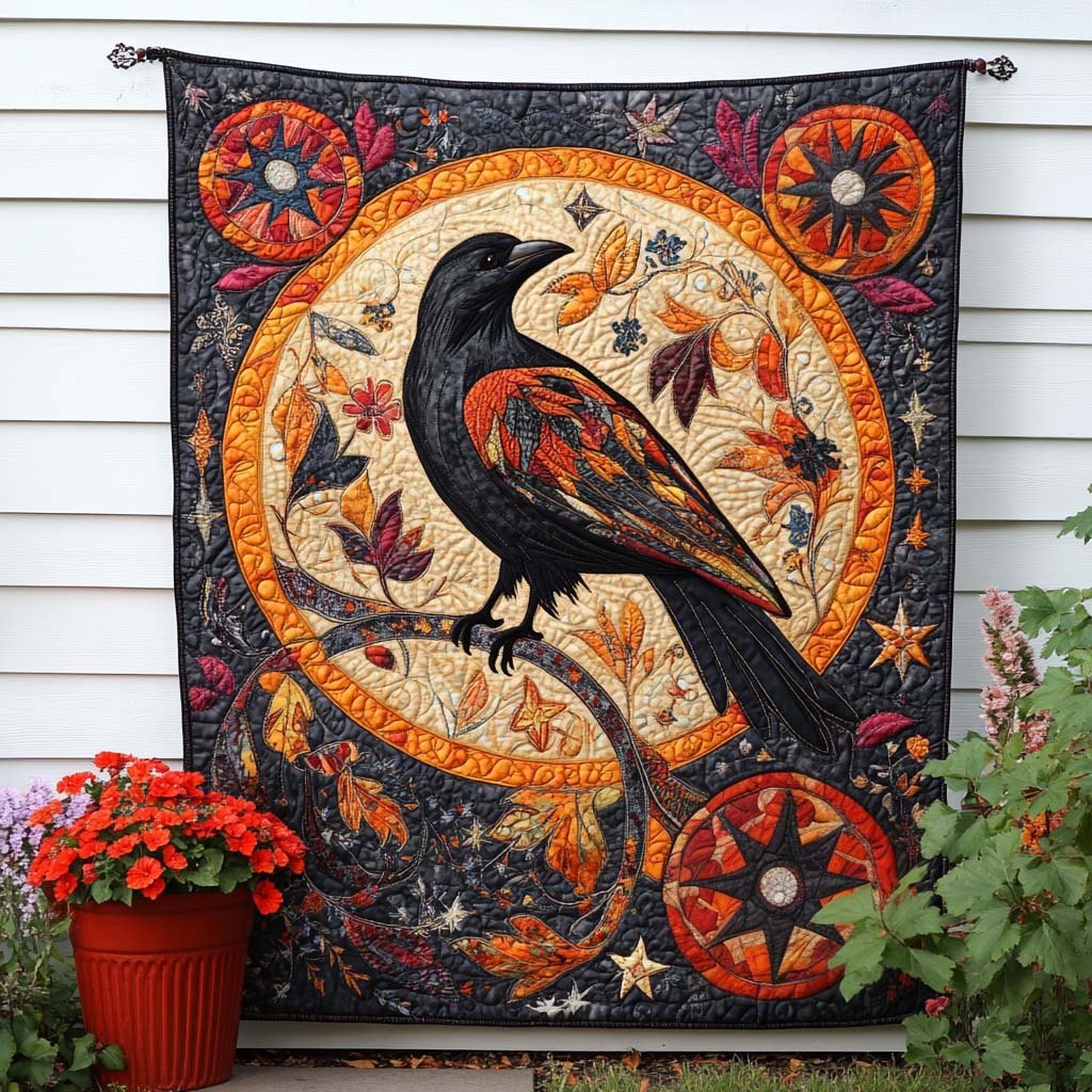 Haunted Skies Quilted Blanket printed blanket
