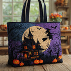 Haunted Sky Quilted Tote Bag printed tote bag