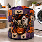 Haunted Trio Portal Quilted Laundry Hamper printed laundry hamper