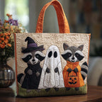 Haunted Trio Quilted Tote Bag printed tote bag
