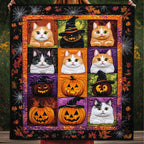 Haunted Whiskers Quilted Blanket printed blanket