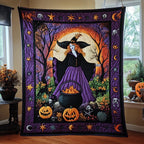 Haunting Halloween Spooky Twist Quilted Blanket printed blanket