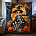Haunting Twist Halloween Quilted Blanket printed blanket
